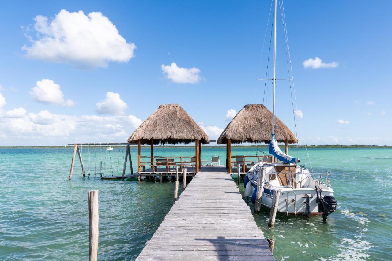 Lagoon Front Hut: Daily Cleaning, Bikes & Kayaks! Bacalar Dış mekan fotoğraf