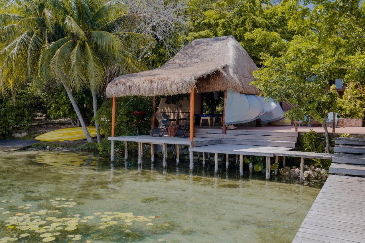 Lagoon Front Hut: Daily Cleaning, Bikes & Kayaks! Bacalar Dış mekan fotoğraf